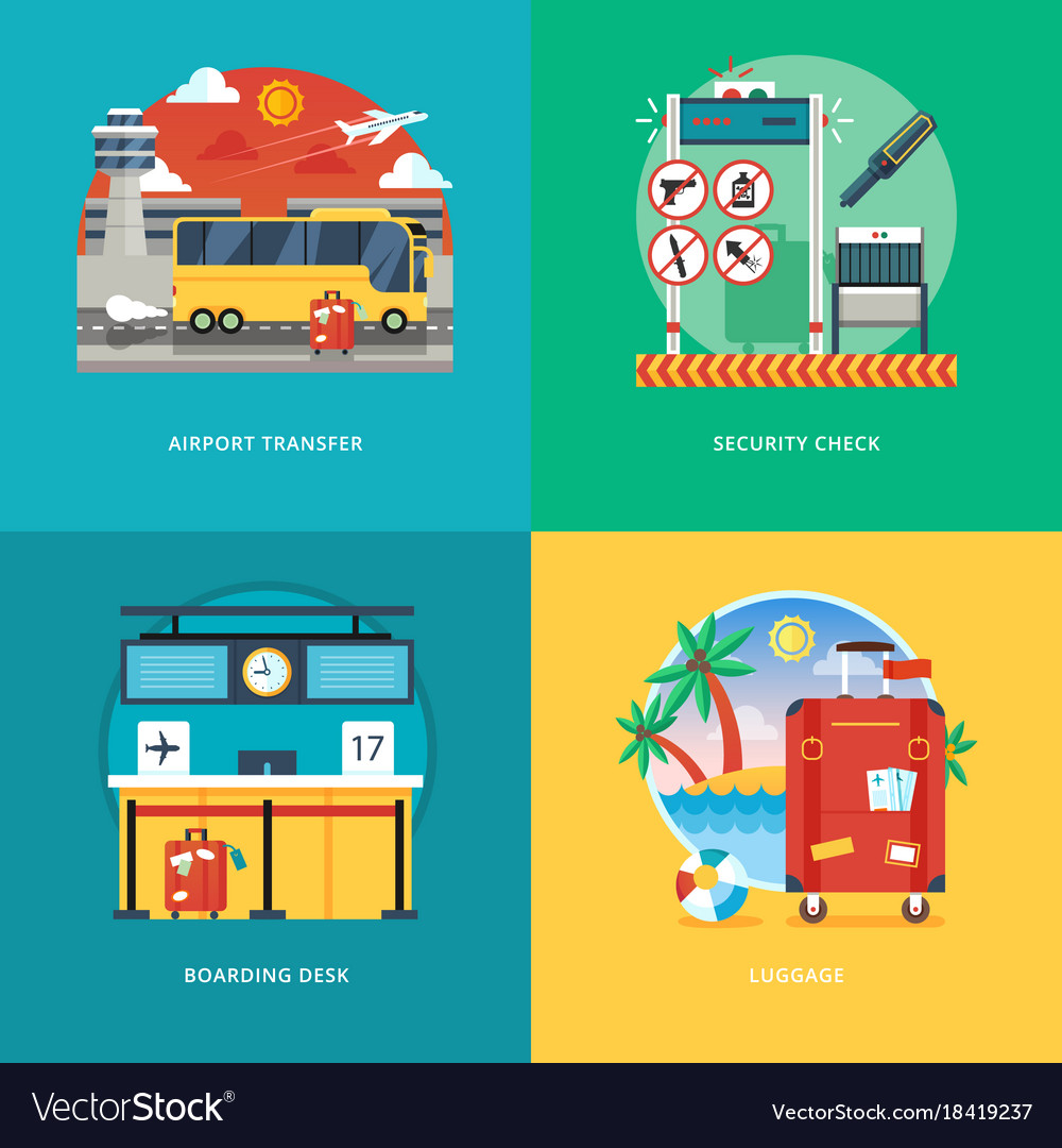 Set flat design concepts