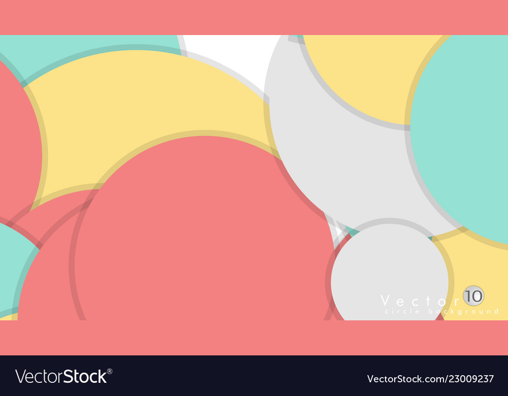 Simple and colorful circles background design vector image Simple and colorful circles background design