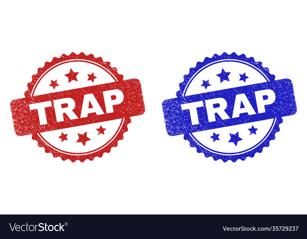 Trap rosette stamps using unclean style