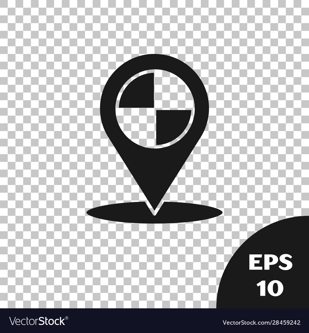 Black map pointer with taxi icon isolated Vector Image Black map pointer with taxi icon isolated