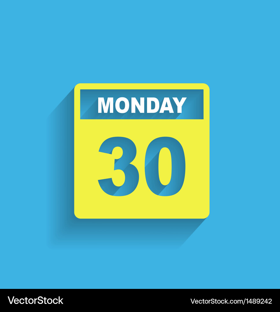 Calendar icon modern flat design Royalty Free Vector Image