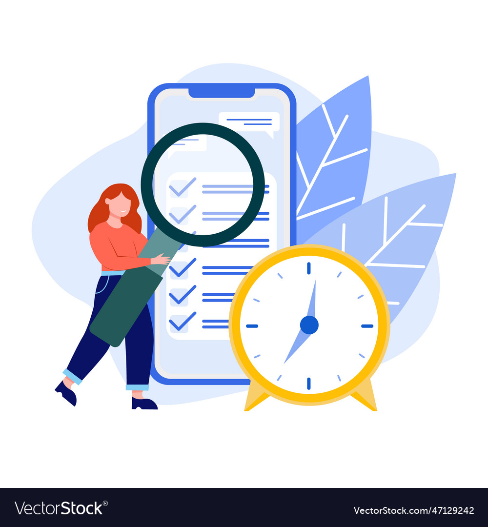 Checking list control over execution of all items Vector Image Checking list control over execution of all items