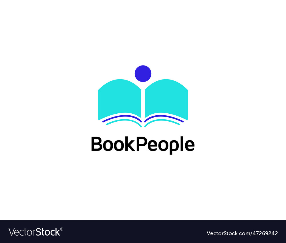 Education book logo design with people concept