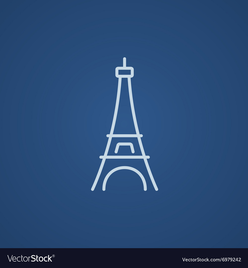 Eiffel tower line icon