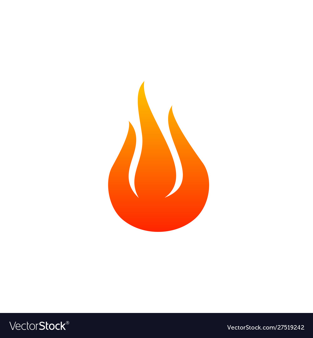 Fire logo flame design template icon symbol Vector Image