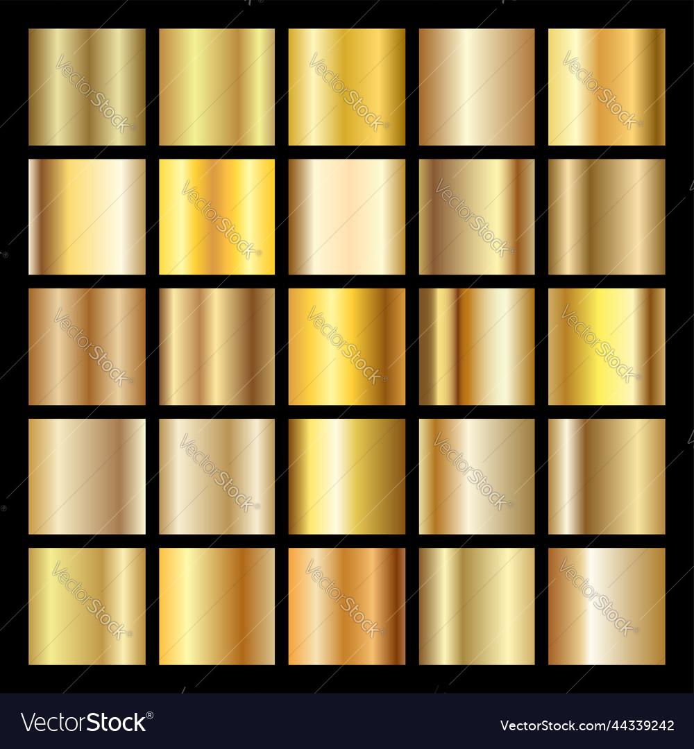 Gold texture gradient background set