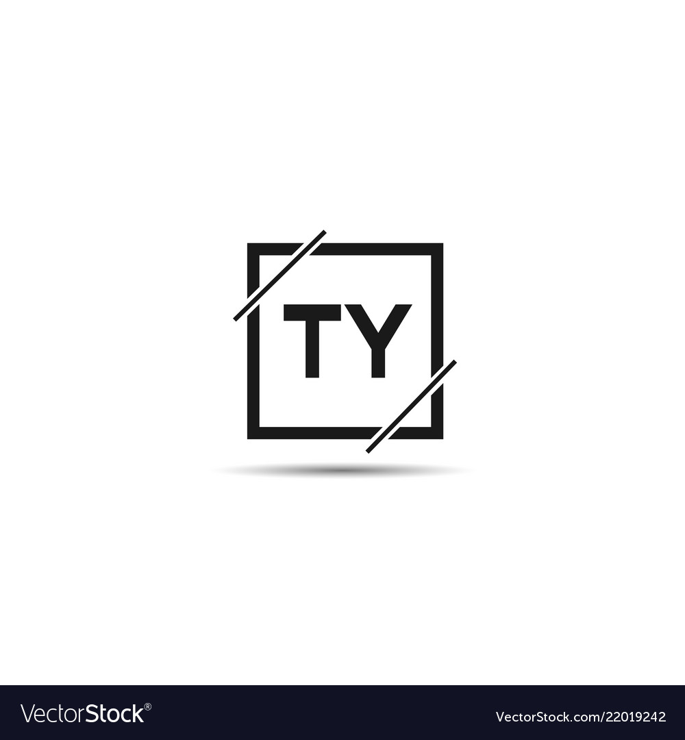 Initial letter ty logo template design