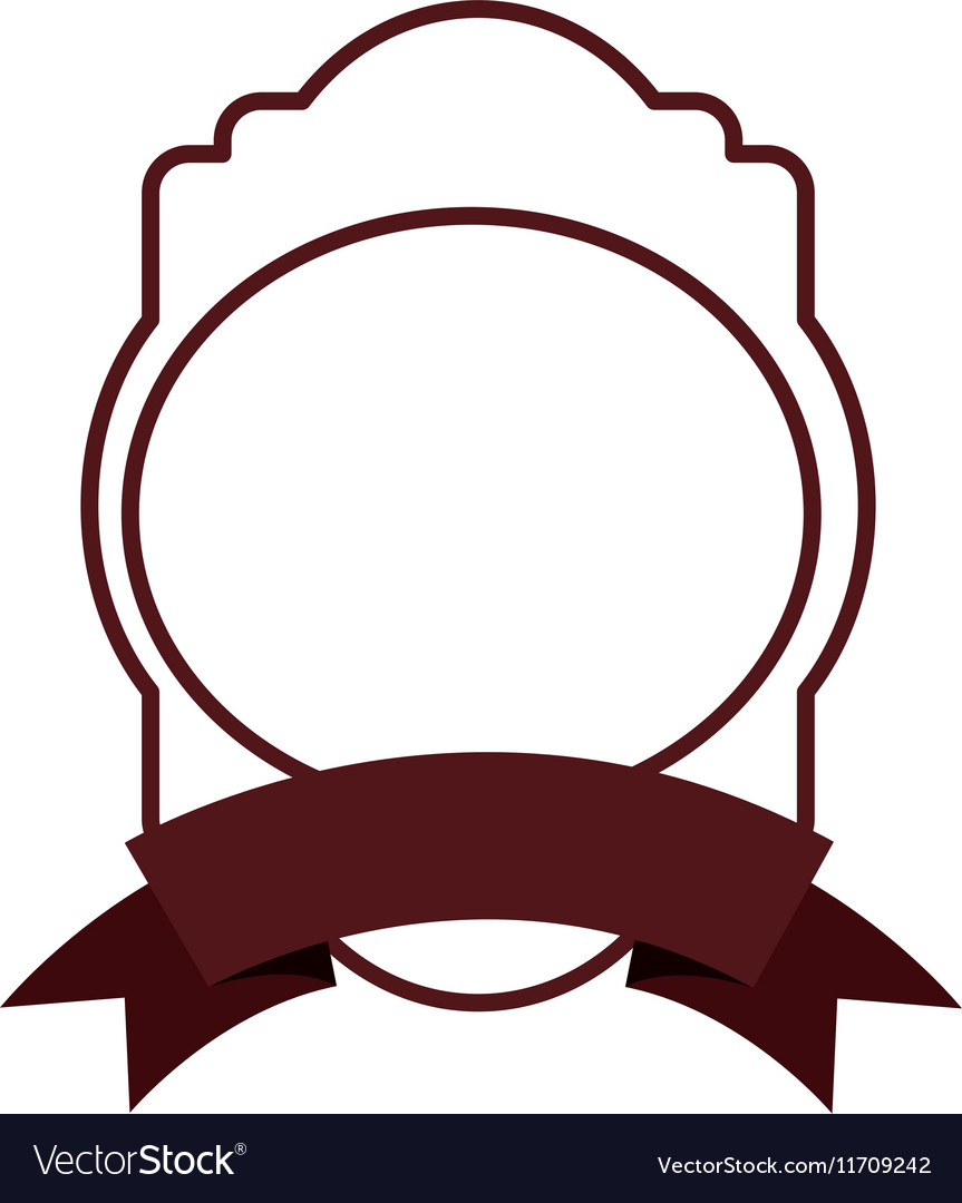 Isolated frame with ribbon design