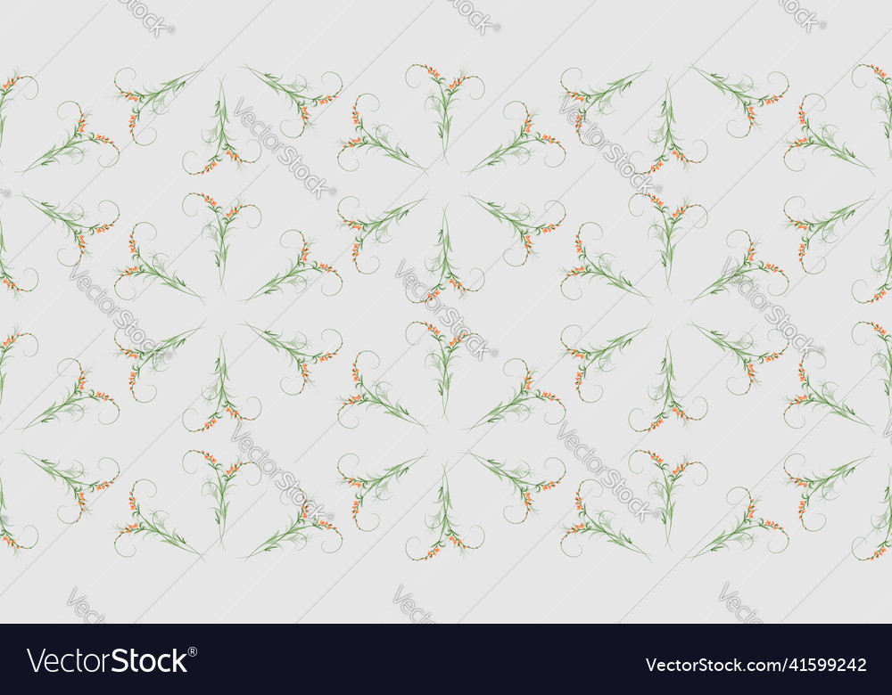 Light seamless floral pattern with small branches