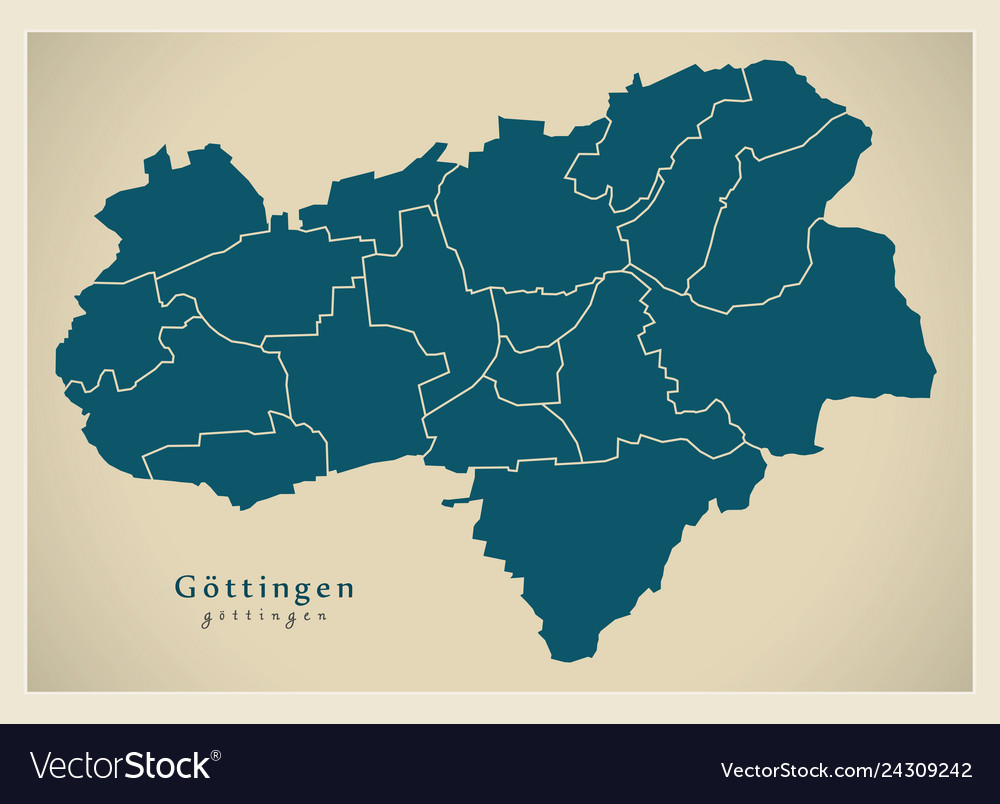 Modern city map - goettingen germany Royalty Free Vector