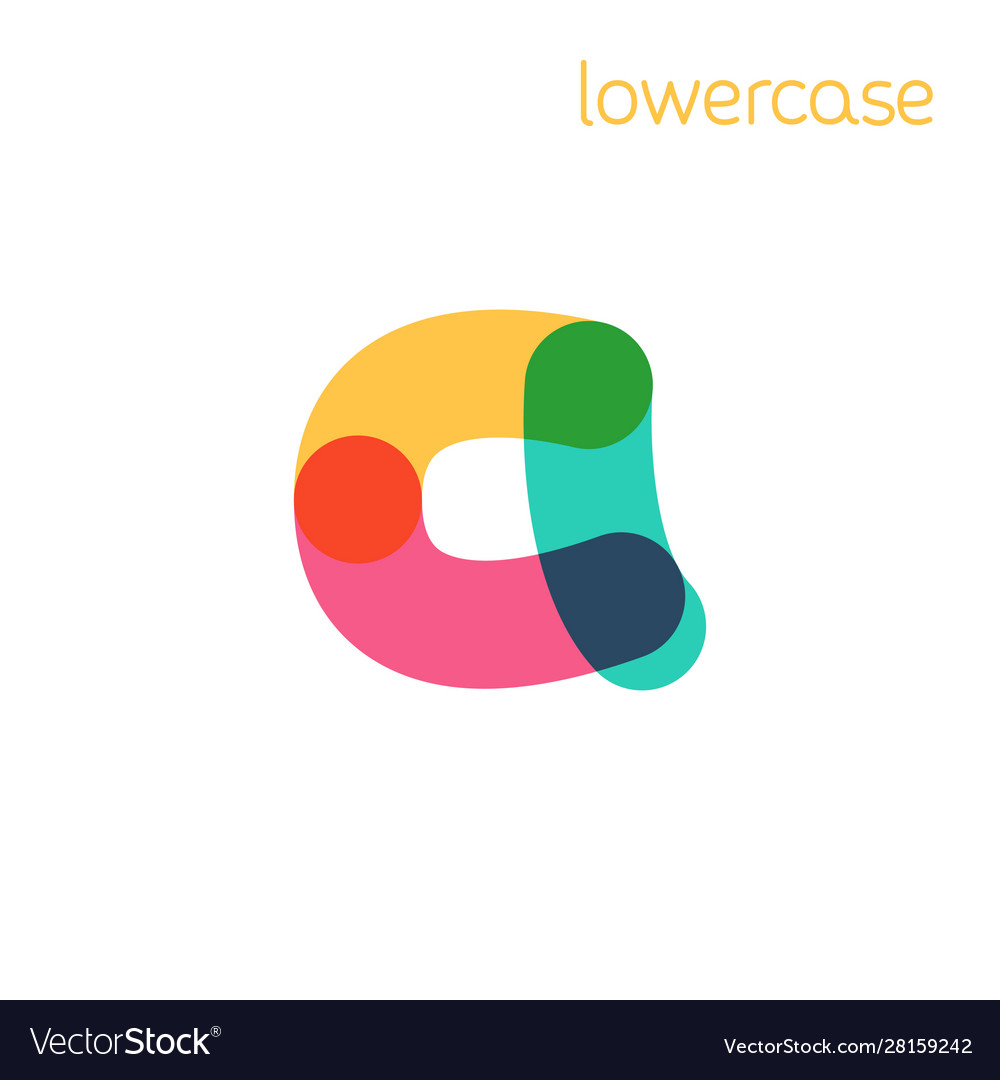 Overlapping one line lowercase letter a logotype vector image Overlapping one line lowercase letter a logotype