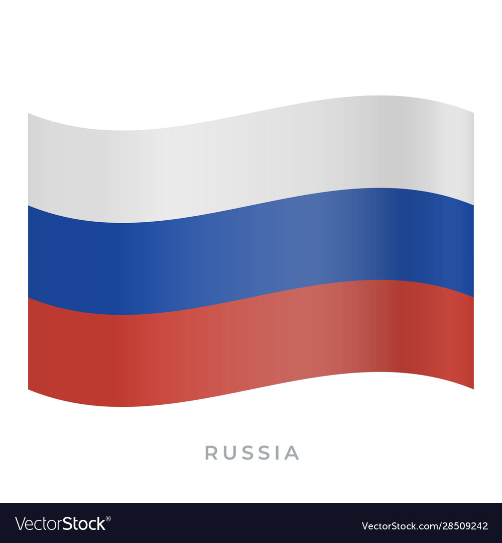 Glossy wave icon. Illustration of flag of Russia