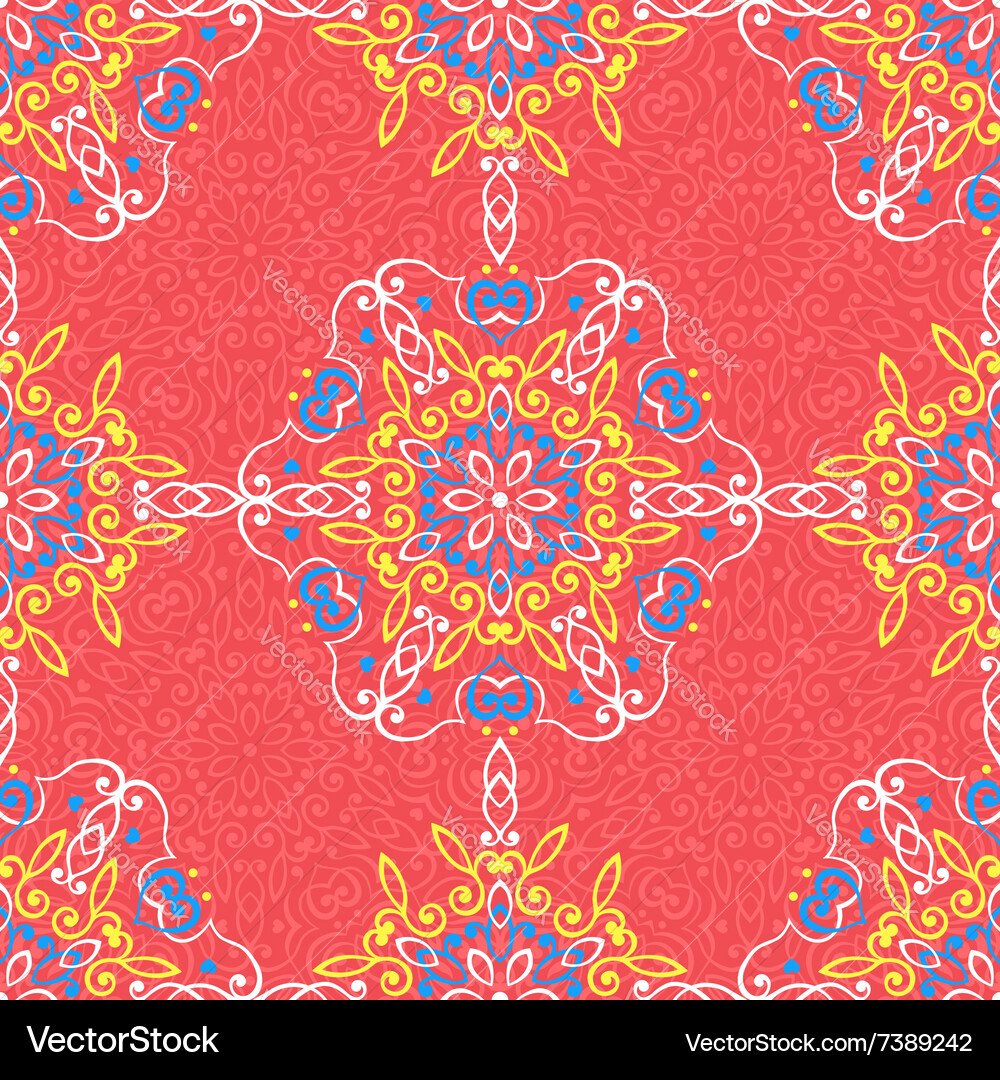 Seamless background with abstract ethnic pattern Vector Image