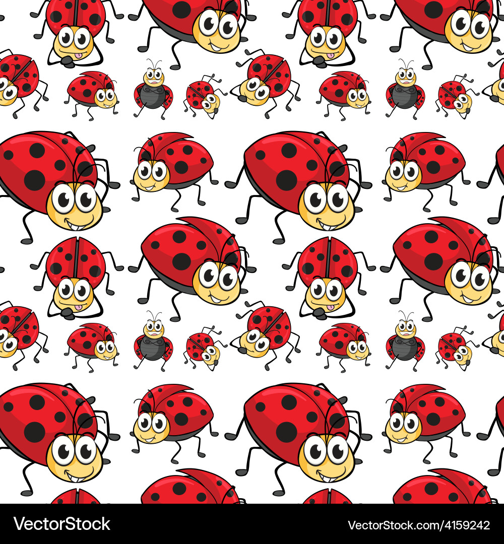 Seamless ladybugs Royalty Free Vector Image - VectorStock