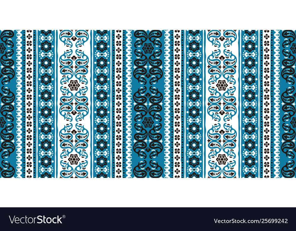 Seamless pattern based on ornament paisley bandana vector image Seamless pattern based on ornament paisley bandana