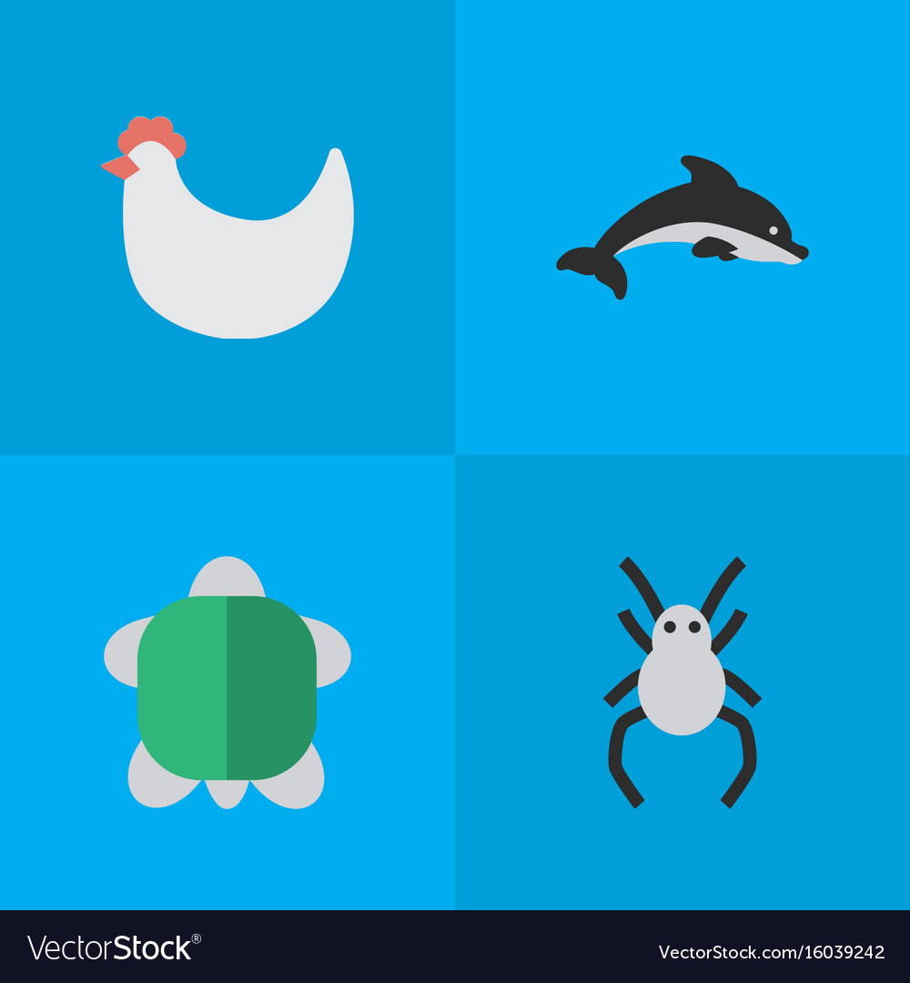 Set of simple zoo icons