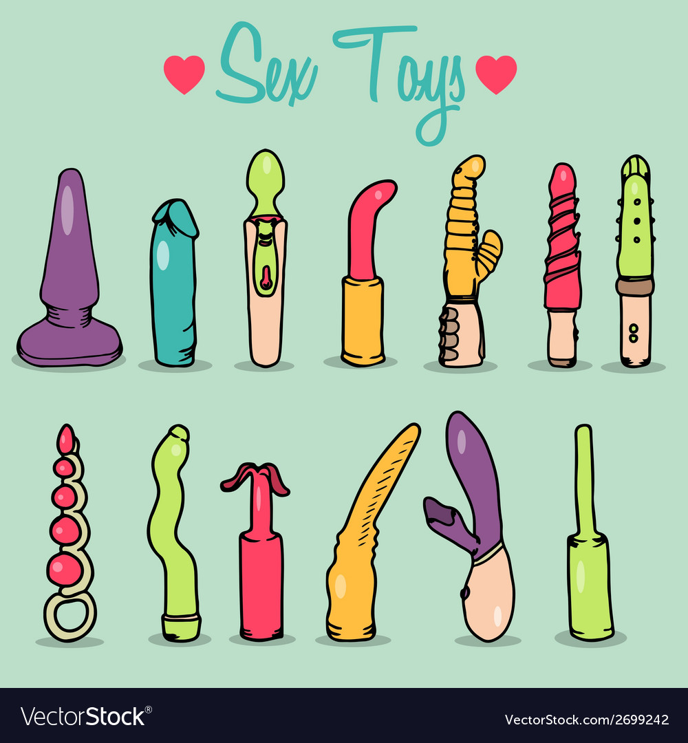 Sex Toys Dildo Collection Royalty Free Vector Image 3674