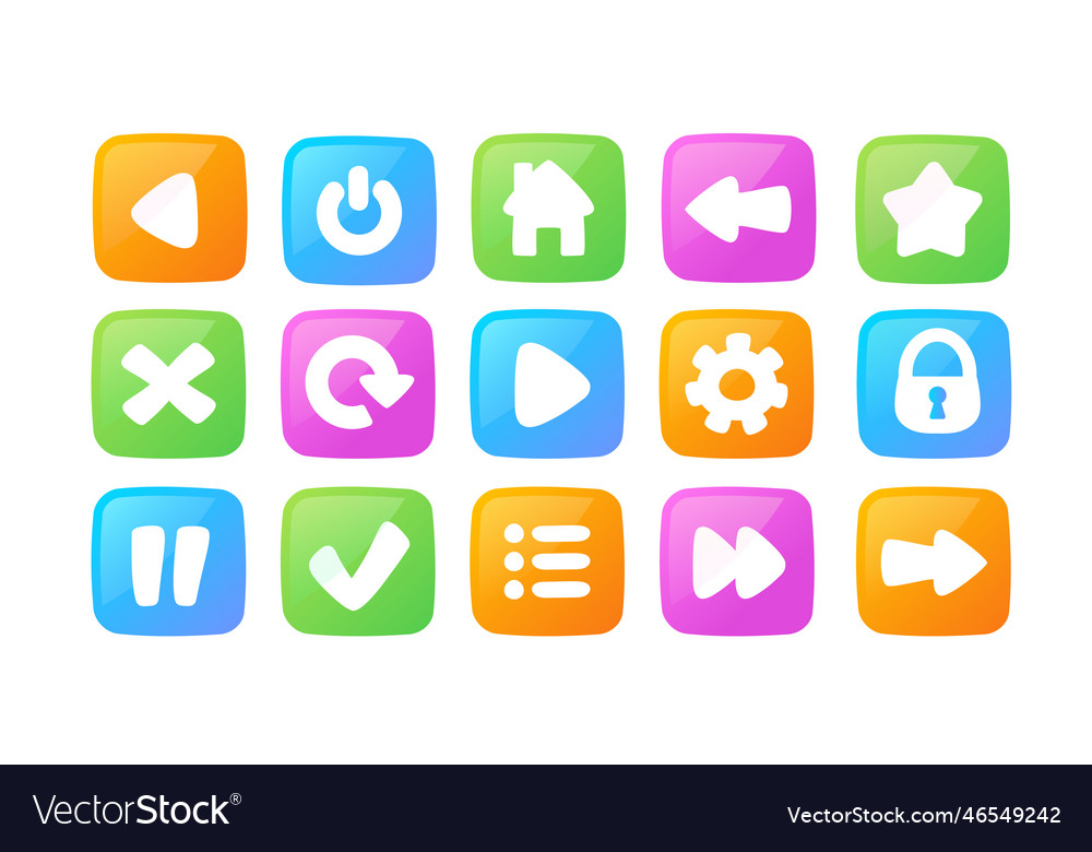 Ui buttons for game set