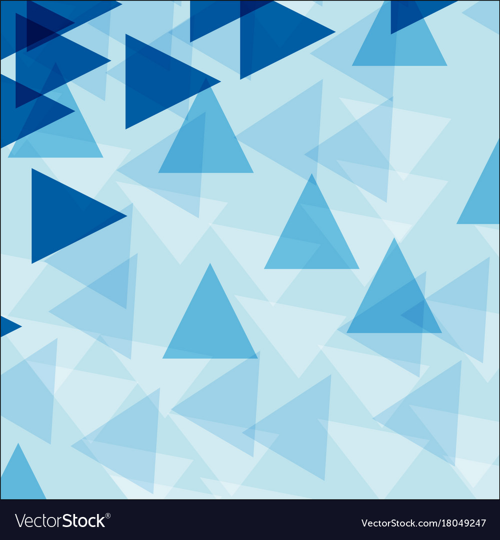 Background Template With Blue Triangle Shapes Vector Image