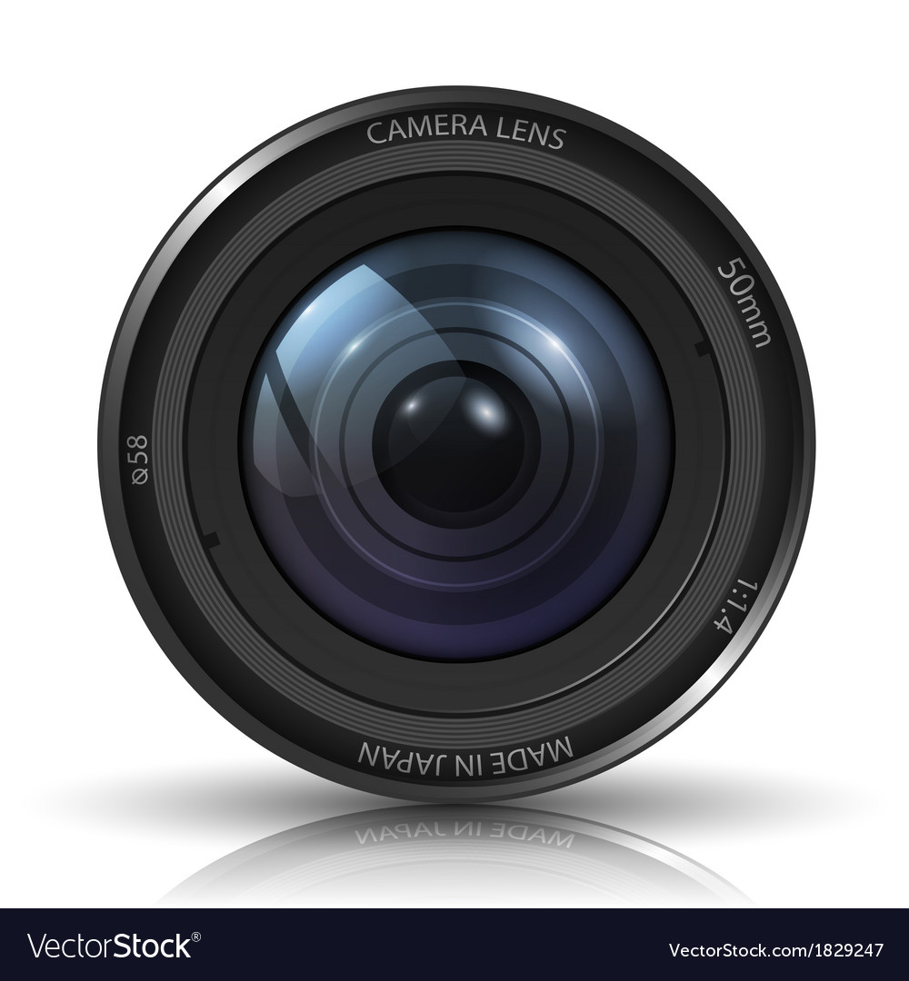 Camera photo lens Royalty Free Vector Image - VectorStock