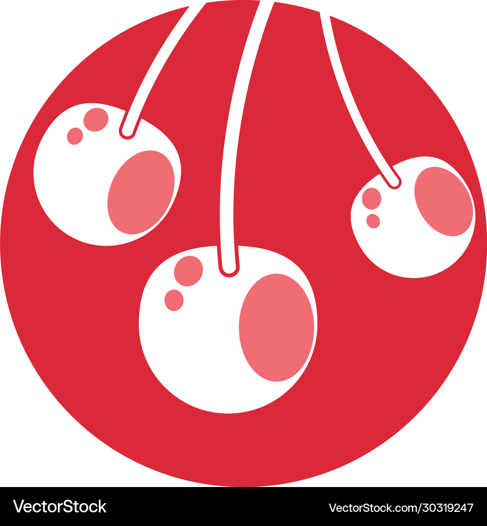 Cherry icon Royalty Free Vector Image - VectorStock