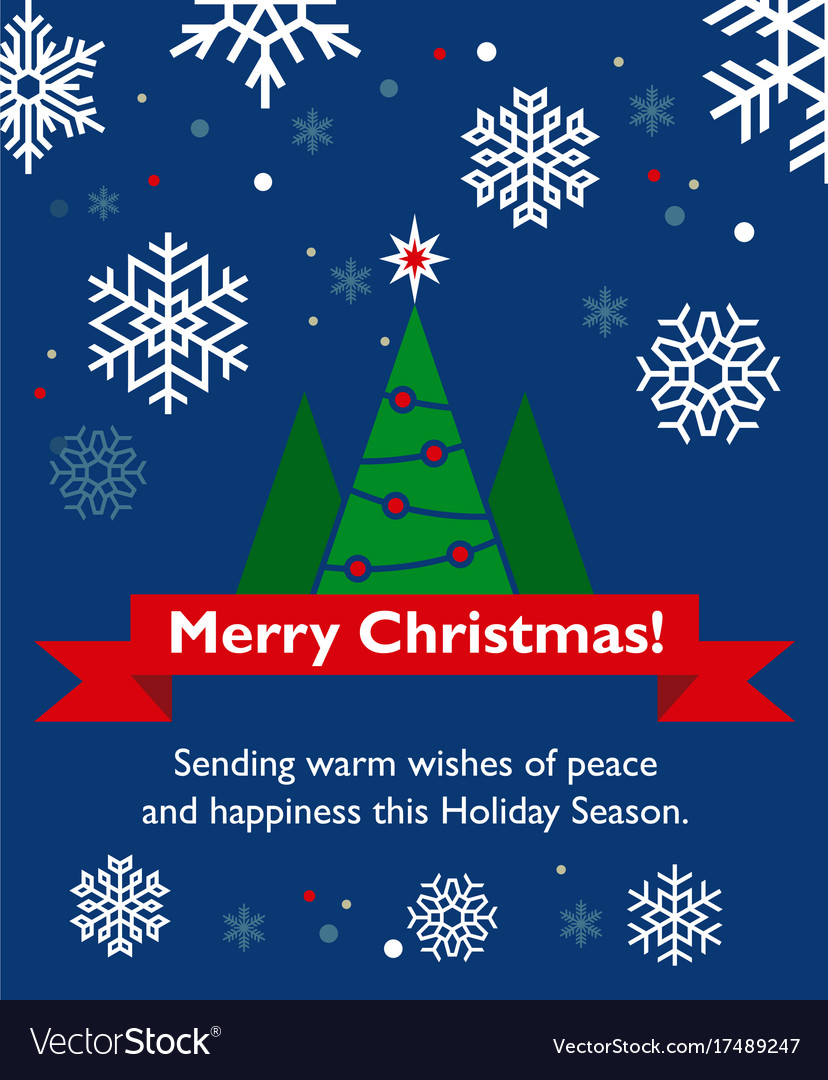 Christmas card with fir-tree