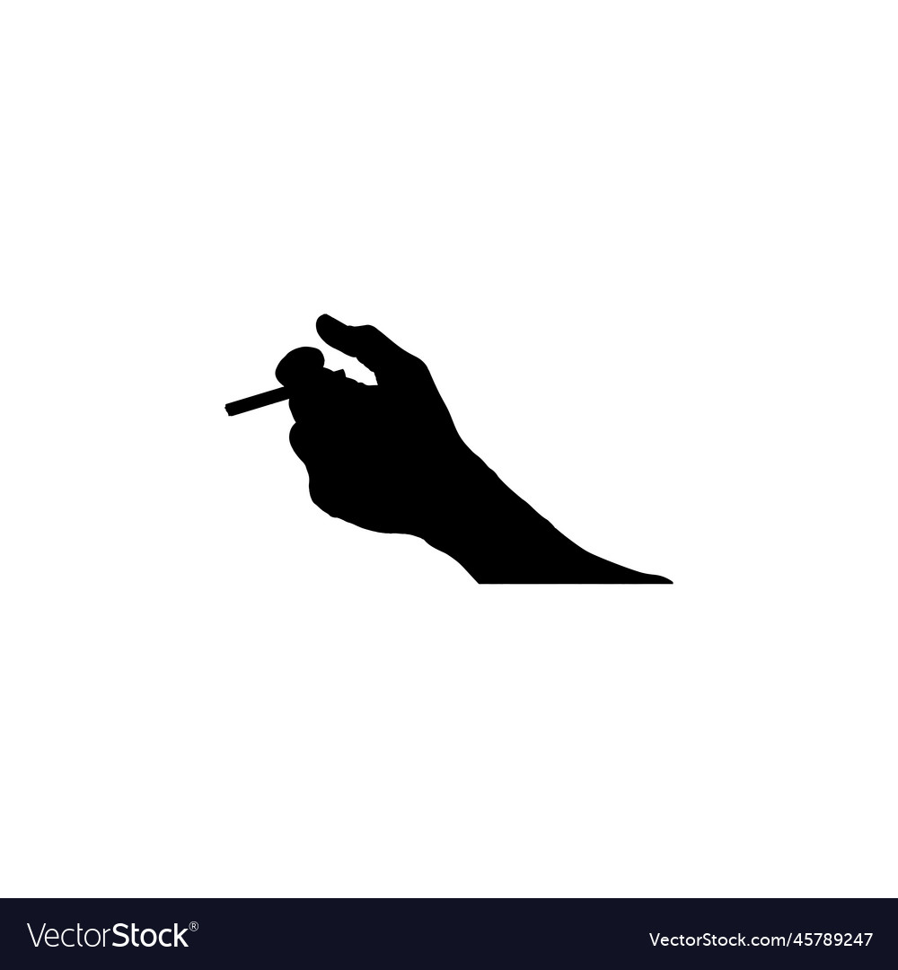 Cigarette in hand icon simple style stop smoking