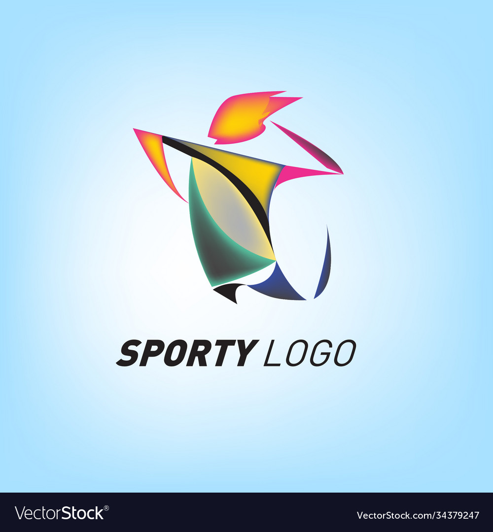 Colorful dynamic sport logo and icon event