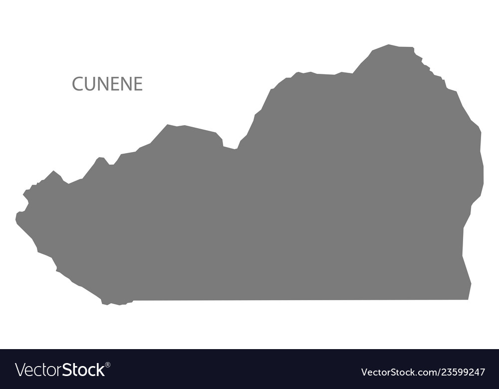 Cunene angola map grey