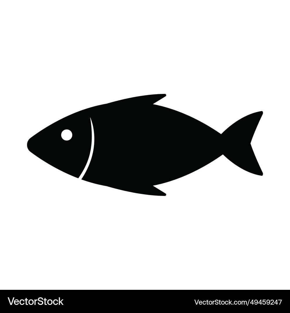 Fish icon isolated Royalty Free Vector Image - VectorStock
