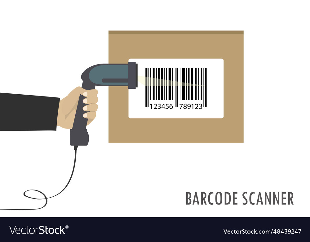 Handhaltescanbarcode abgetastet