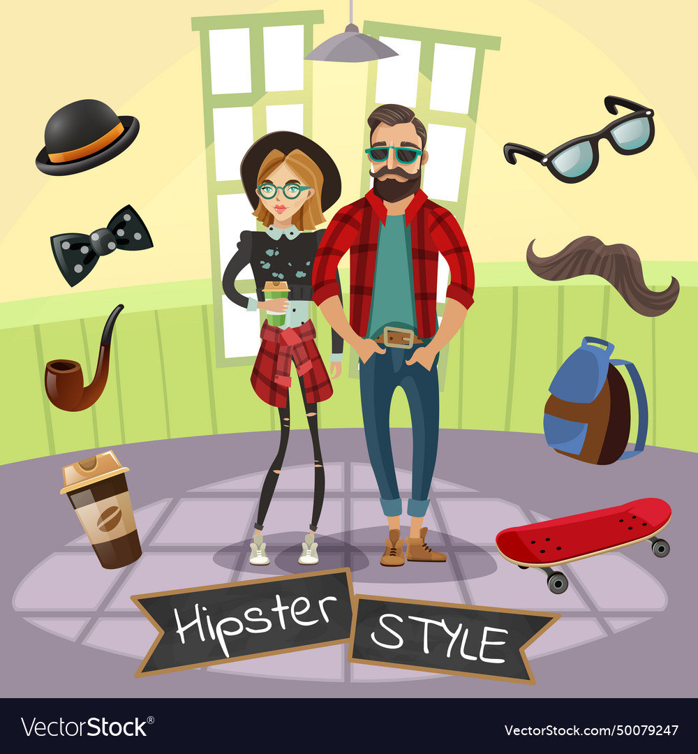 Hipsters subculture Royalty Free Vector Image - VectorStock