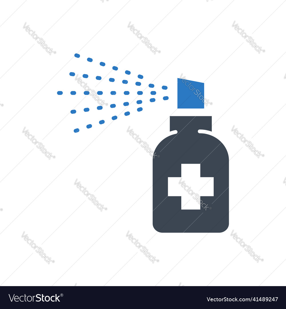 Medical spray disinfector glyph icon