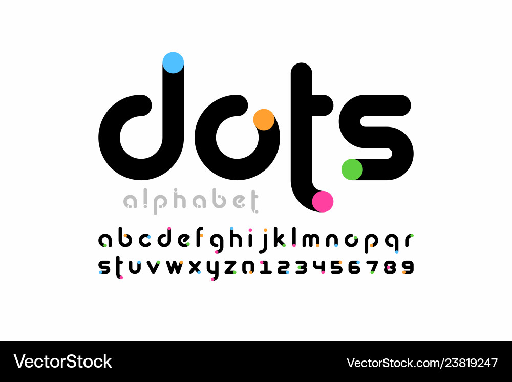 Modern font design trendy alphabet letters and Vector Image