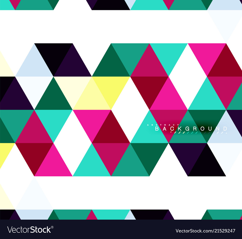 Multicolored triangles abstract background mosaic Vector Image Multicolored triangles abstract background mosaic