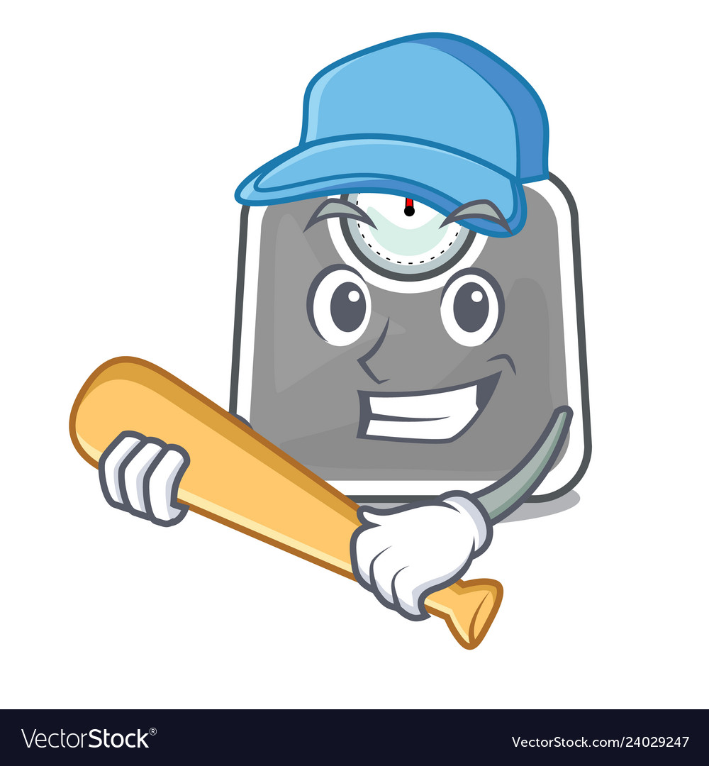 Playing baseball weghit scales in the shape Vector Image Playing baseball weghit scales in the shape
