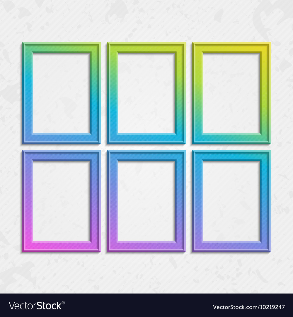 Set of modern bright frames Royalty Free Vector Image