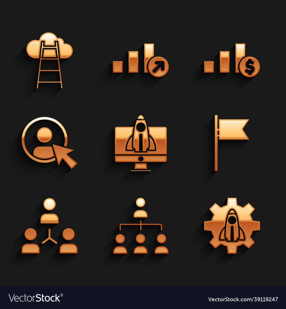 Set startup project concept hierarchy organogram Vector Image Set startup project concept hierarchy organogram