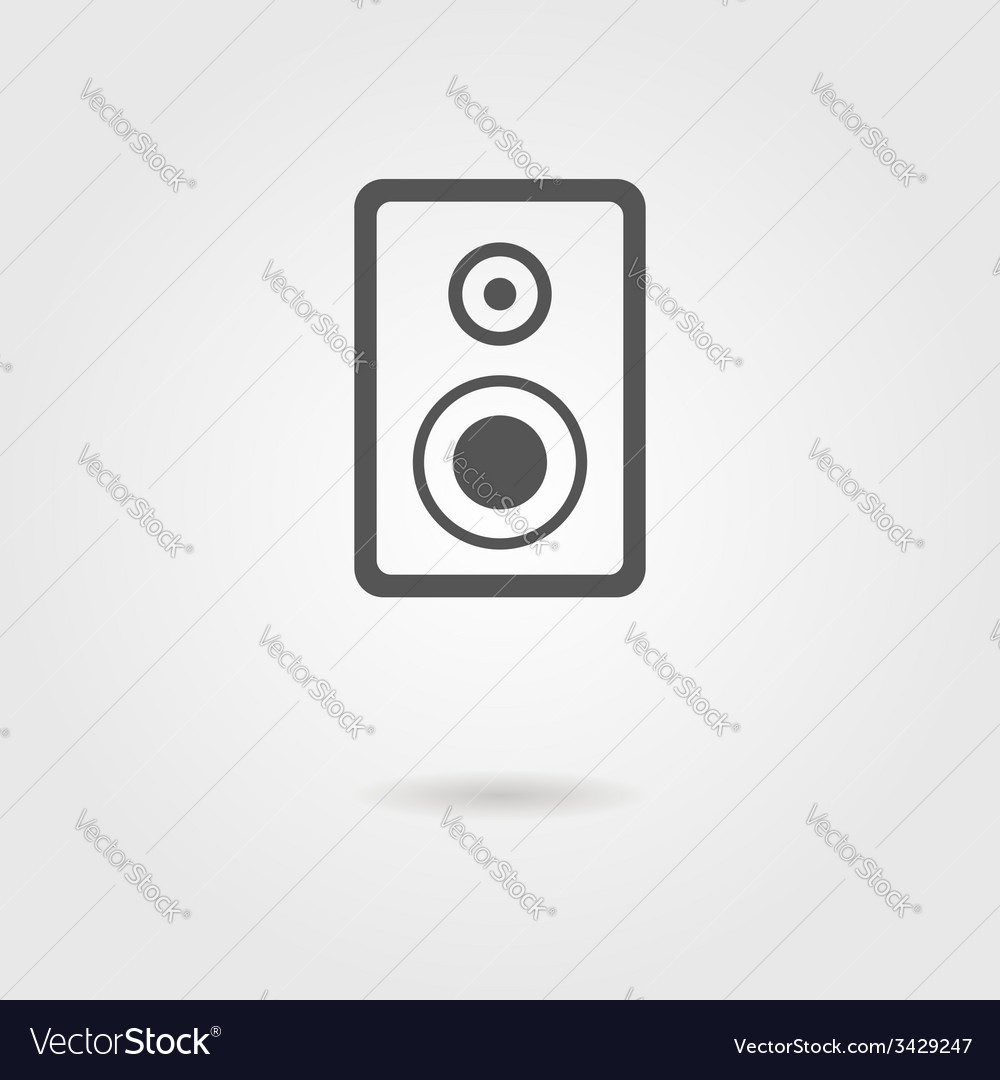 Speaker icon with shadow