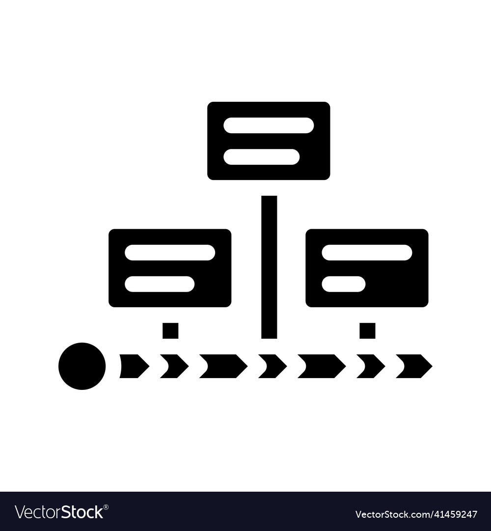 Timeline Management Glyph Icon Royalty Free Vector Image 8770