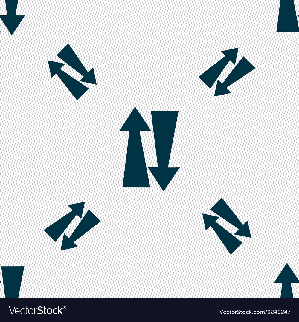 Two way traffic icon sign seamless pattern