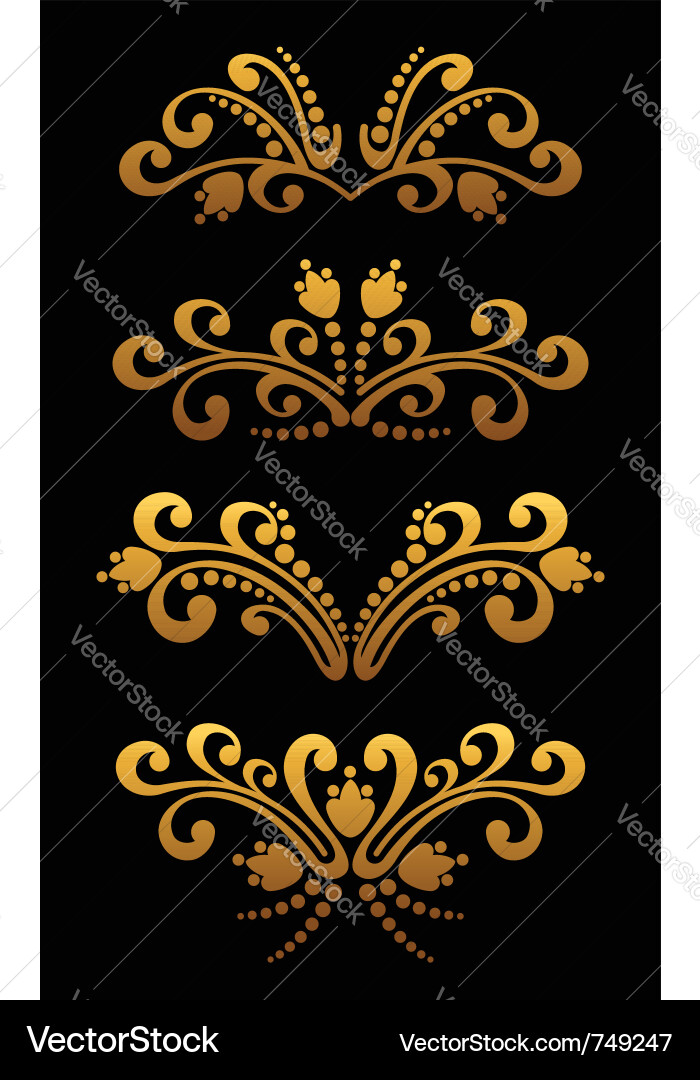 Vintage floral elements Royalty Free Vector Image