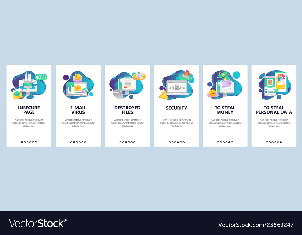 Web site onboarding screens cyber security