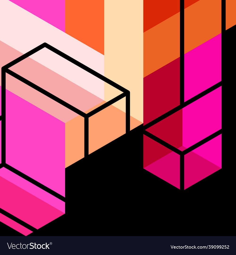 Abstract background 3d cubes cubic elements