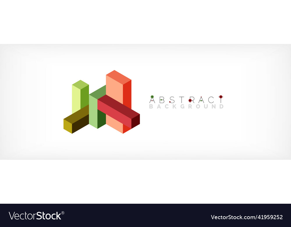 Abstract background 3d cubes cubic elements vector image Abstract background 3d cubes cubic elements