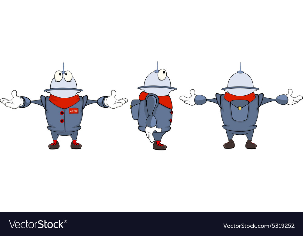 Cartoon character cute robot for computer game