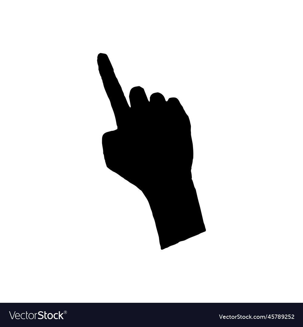 Click hand icon simple style touch scan web page vector image Click hand icon simple style touch scan web page
