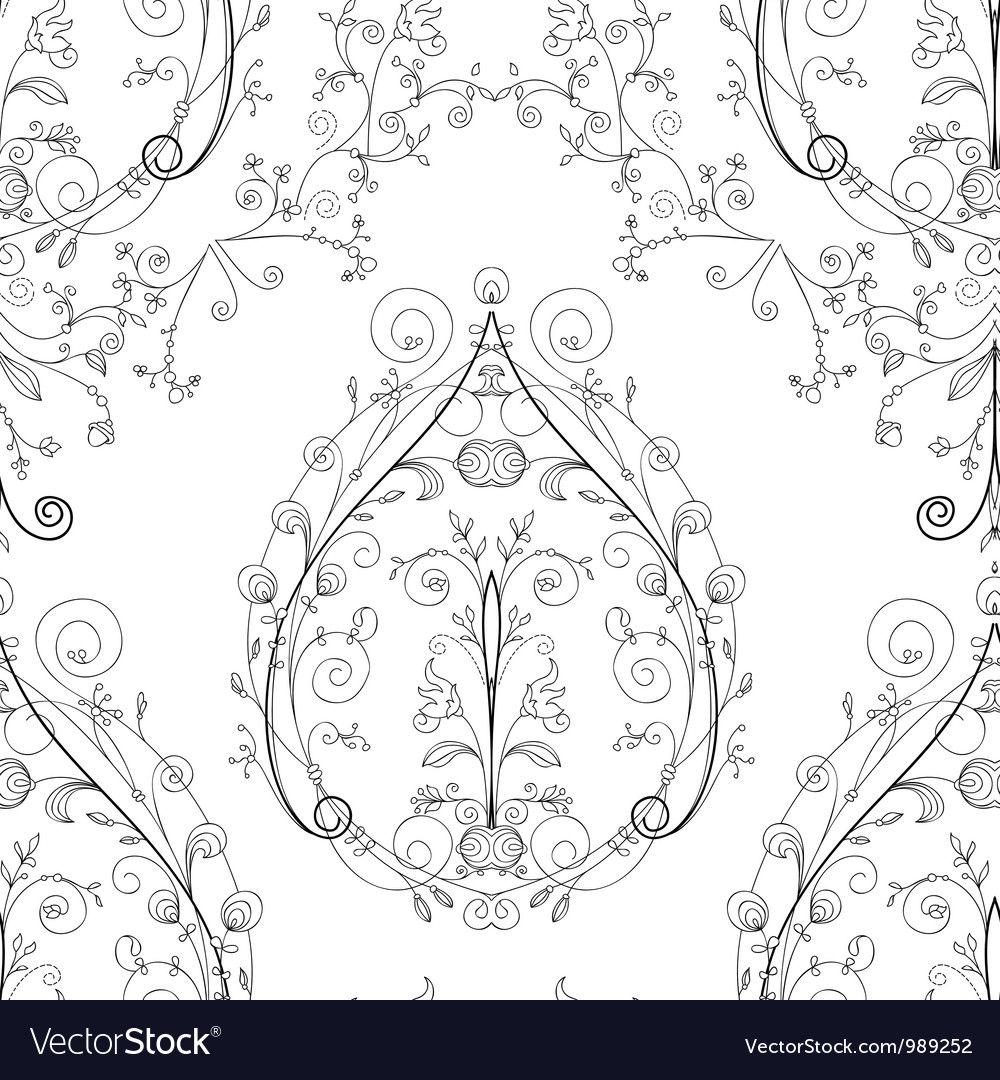 Damask seamless pattern