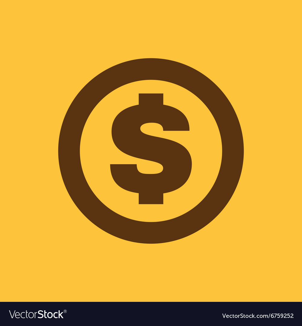 Dollar icon cash and money wealth payment