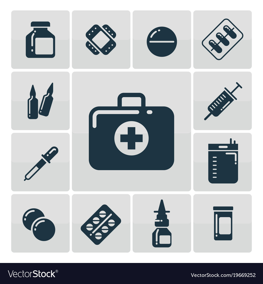 First Aid Kit Icon Typically Represents Collection Supplies Equipment Used  Stock Vector by ©IconsHome 652805988